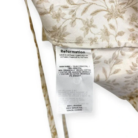 Reformation Cream and Gold Floral Blouse - Picture 8 of 10